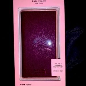 Brand new-Kate Spade wrap folio iPhone XS/X
